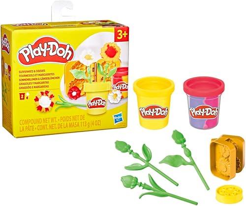 Play-Doh - Sunflower and Daisy Flower Toy, Arts and Crafts Kit for Kids, Gifts for Girls and Boys Ages 3+