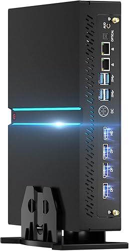 Ai Mini PC, Desktop Computer i9-14900F 24 Cores Upto 5.8GHz, 64G DDR5, 2T M.2 PCIE4.0 SSD, Win-11 Pro, GeForce RTX4070 12G, Four Display, 8K@60Hz, Dual LAN, WiFi6E, Multitasking, Video Server