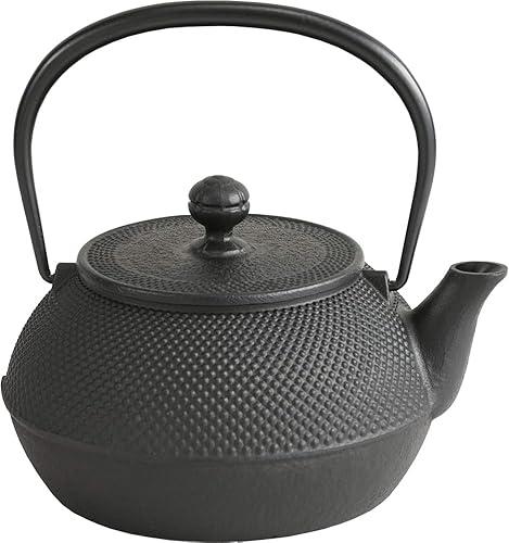 Iwachu Nanbu Ironware 11720 Iron Kettle, Type 7 Arare, Induction Compatible, Black Baked (Kamayaki), 0.3 fl oz (0.9 L)
