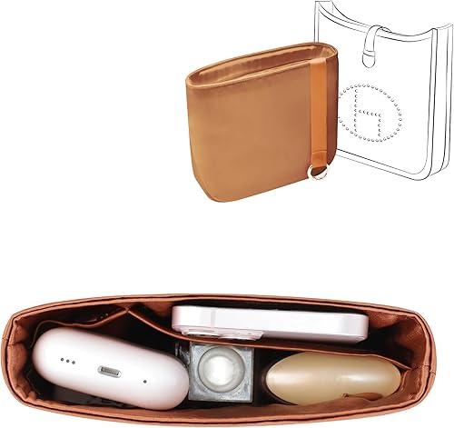 Fits for Evelyne 23 Bag Insert, Premium Silk Purse Organizer Insert, Smooth Touch & Lightweight,Luxury Handbag Organizer with Gift Box Fits For Hermes(Evelyne 23,Gold)