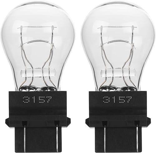 3157 4157 Bulb, 12V Brake/Tail/Turn Signal/DRL Lights, P27/7W 3157NA 3157LL 3047 3057 4057 T25 Replacement for F150 Ranger Edge Focus Altima Silverado Wrangler Grand Cherokee Compass(2 Pack)