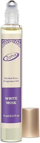 Zoha White Musk | Roll on Perfumes for Women & Men | Alcohol-free Fresh Perfume Oil | Travel Size Long Lasting Fragrance | 9ml Roller