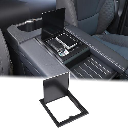 Aunginsy Armrest Hidden Storage Box Cover Lid Compatible with Toyota Tundra 2022-2026, Center Console Organizer Tray Armrest Handrail Storage Box Cover Container Insert Pallet Manager ABS Accessories
