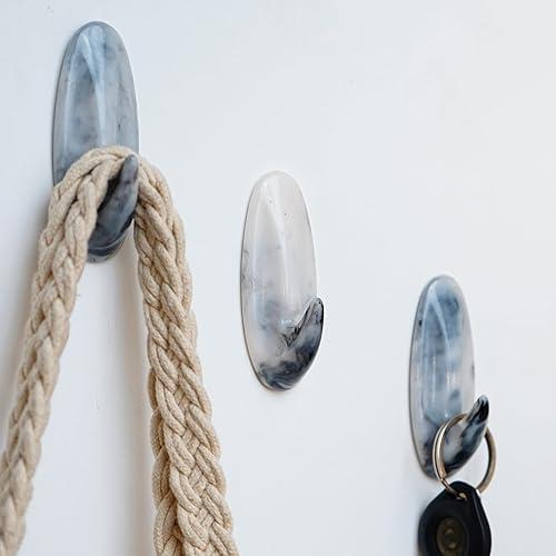 Indian Shelf Decorative Resin Adhesive Wall Hooks for Coats – 12 Hooks 24 Strips, Waterproof, Rustproof Towel Holder, No-Drill Hangers for Bathroom & Kitchen – Cute Key Holder for Wall