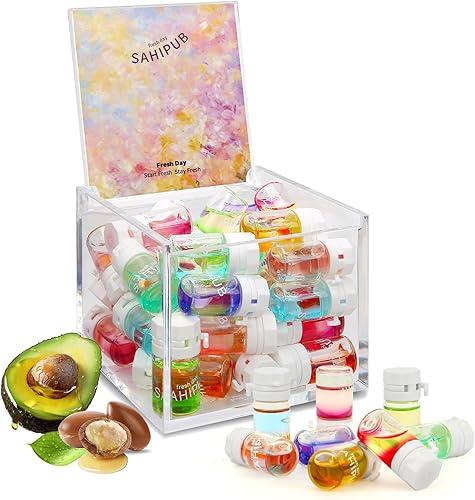 Hair Perfume Oil for Women, 40 Portable Bottles Hair Oil with 10 Scents, Hair Fragrance Gift Set, 2-in-1 Leave-In Hair Serum for Frizzy Dry Hair, Lightweight Non-Greasy, Long-Lasting Scent