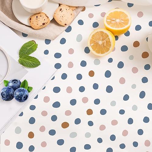 HAOKHOME Shelf Liner and Cabinet Liner Boho Polka Dots, Self-Adhesive Drawer Liners, Peel and Stick Contact Paper for Kitchen Cabinets and Cupboard, Bathroom Drawers, Multicolored 17.3" W x 78" L