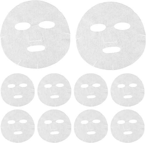 Healifty 10pcs Cotton Facial Sheet Masks Gauze Face Mask Skincare Sheets Breathable Plant Face for Women Spa Beauty Treatment