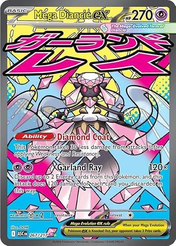 Pokemon - Mega Diancie ex 2671/217 - Ascended Heroes - Full Art - Attack Rare - Foil - Single Card