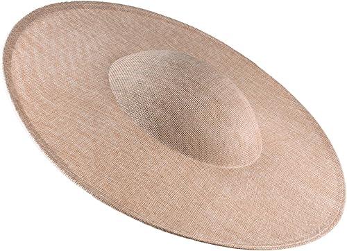 40cm Fascinator Hat Base – Linen Headpiece for Millinery, Large Hat Making Bottom for Formal
