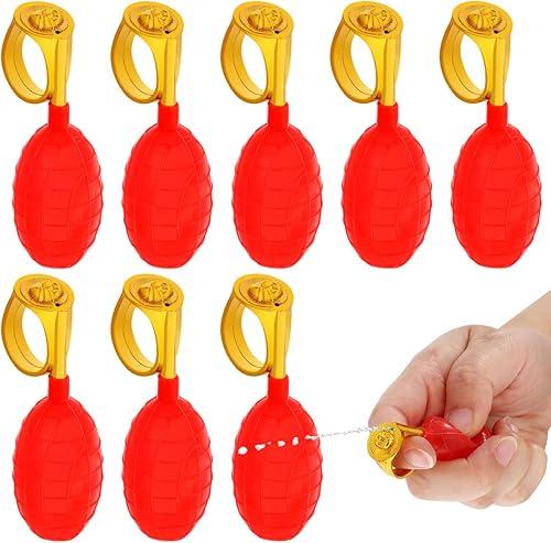 Unomor 8Pcs Water Shooting for Fun Summer Party Props Safe Comfortable Water Spray Rings for Family Games and Parent Interaction