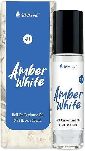 Well's Oil Roll-On Perfume Oil (Amber White) | Long-Lasting | Paraben-Free | 0.33 Fl Oz / 10 ml