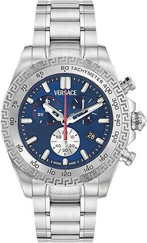 Versace Chrono X Leather Watch