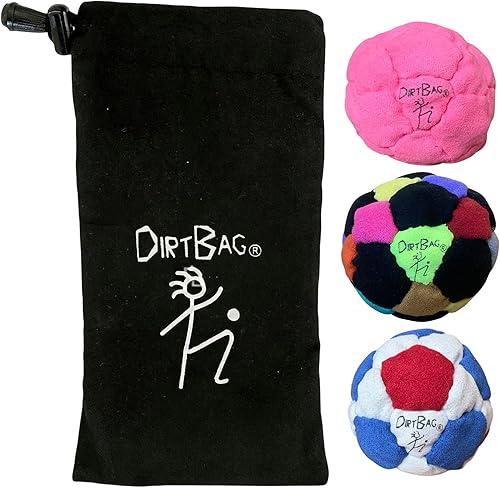 Hacky Ball Set Durable Hand Stitched Foot Bags for Adults - Classic Sand Filled Juggling Balls for Outdoor Exercise and Stress Relief