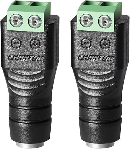 CHANZON Female 10 Pcs 12V 5.5mm x 2.1mm DC Power Jack Connector 24V Socket for Led Light Strip CCTV Security Camera Cable Wire Ends Plug Barrel Adapter