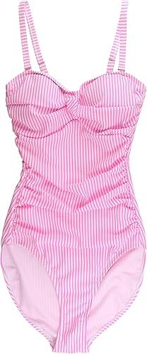 RuffleButts UPF50+ Women's Family Matching Seersucker Convertible Bandeau One Piece Swimsuit — 40% off