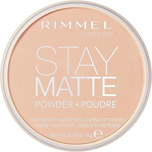 Rimmel London Stay Matte - 003 Natural - Pressed Powder, Lightweight, High Coverage, Shine Control, 0.49oz