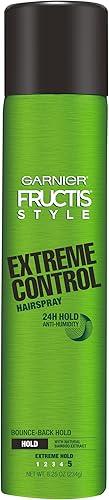 Garnier Fructis Style Control Anti-Humidity Hairspray, Extreme Hold, No Color, Fruit, 8.25 Oz