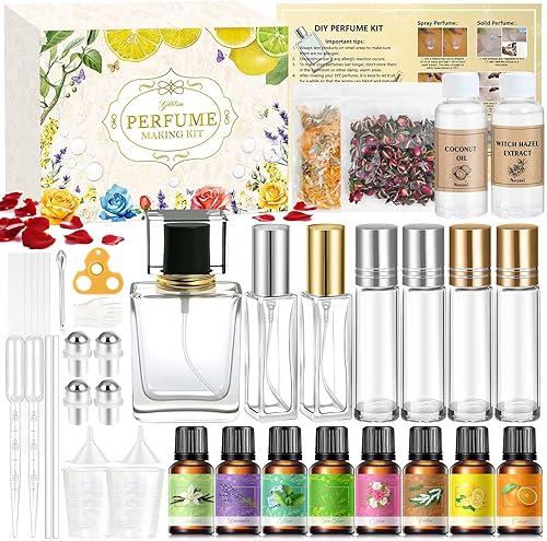 Perfume Making Kit for Women- DIY 2-in-1 Roller & Spray Perfume Making Kit, Make Your Own Scent with Essential Oil, Perfume Bottles, Women's Cologne, Fragrance Birthday Gifts Sets for Women Men