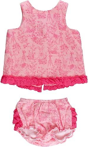 RuffleButts Baby/Toddler Girls Swing Top & Bloomer Coordinated Set