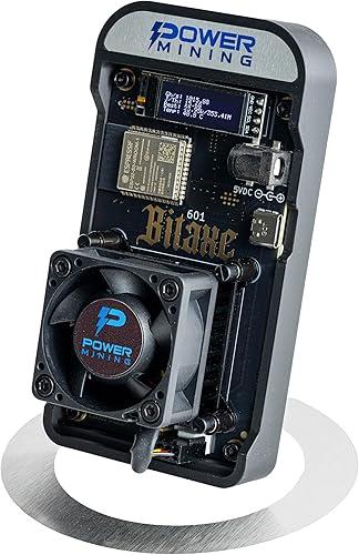 Bitaxe Gamma 602 ASIC Bitcoin Miner | 1.1 TH/s @ 18W | BM1370 Chip (Antminer S21 Pro) | Wi-Fi | USB-C | AxeOS | Open Source | Made in Europe | Incl. Power Supply & Stand