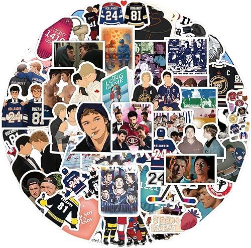 60pcs Heated Rivalry Stickers a Spicy Gay Hockey Romance M/M Hollander & Rozanov Sticker Waterproof Vinyl Gifts for Water Bottle, Luggage, Laptop, Phone (A01)
