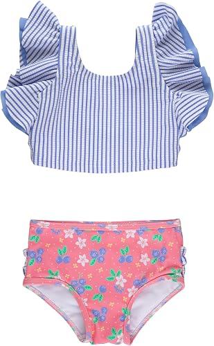 RuffleButts Baby/Toddler Girls UPF50+ Waterfall Tankini Two Piece Swimsuit