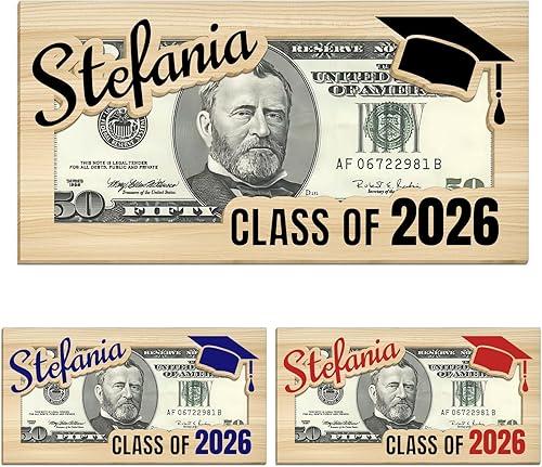 Personalized Graduation Money Holder 2026, Custom Wooden Card Box with Name, Unique Graduation Gift for Him or Her, Cash Envelope Alternative, Class of 2026 Keepsake Decoration