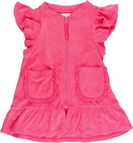 RuffleButts Baby/Toddler Girls Terry Butterfly Sleeve Full Zip Cover-Up