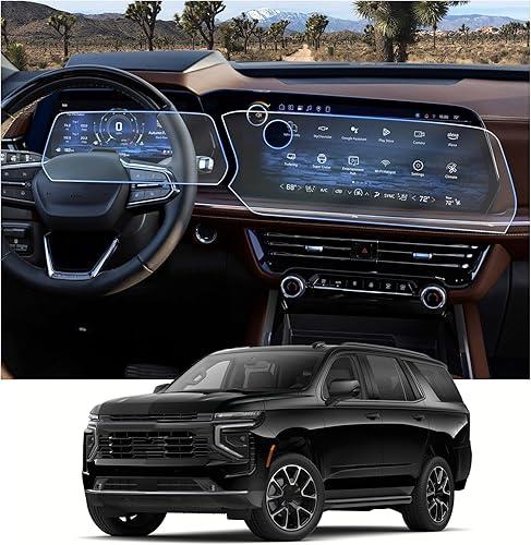 CDEFG 4PCS for 2025 2026 Chevy Tahoe Suburban Screen Protector for 2025 2026 Chevy Tahoe Suburban Accessories 17.7" Touchscreen & 11" Dash 2025 2026 Tahoe Suburban Nano Screen Cover HD Clear