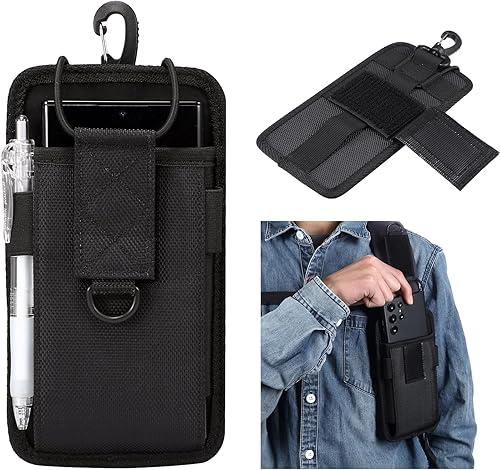 Compatible with iPhone 16 15 14 13 12 Pro XR Backpack Strap Pouch,Backpack Attachment Cell Phone Pouch Holster Belt Clip Holder Carrying Case for Galaxy S25,S24,S23 Plus,S22
