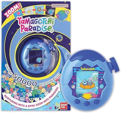 Bandai - Tamagotchi Paradise Water - Virtual Pet to Wind Up - Tamagotchi Interactive Toy in German, Zoom Rotary Wheel - Water Model in Blue - Toy for Children from 6 Years - 43422 — 39% off
